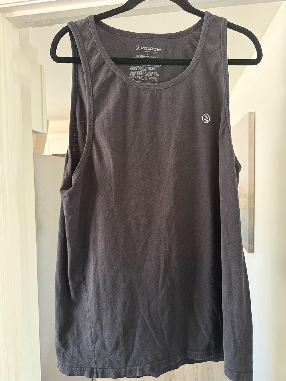 Volcom Black Tank with Subtle Logo